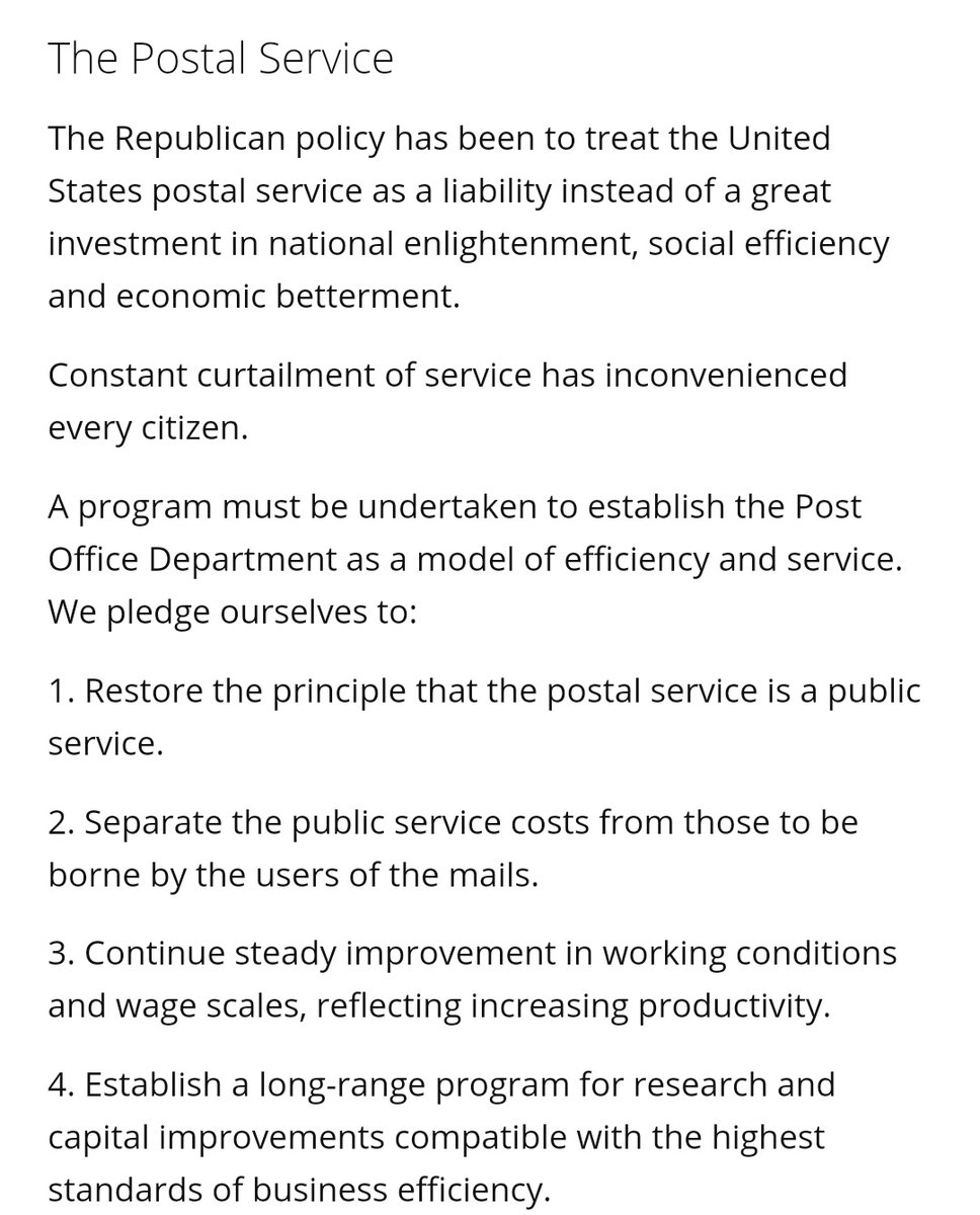 Just a reminder that we've been fighting for the postal service since before the 1960s and the Democrats still haven't found a way way to pass legislation to protect it despite having complete control of the federal government