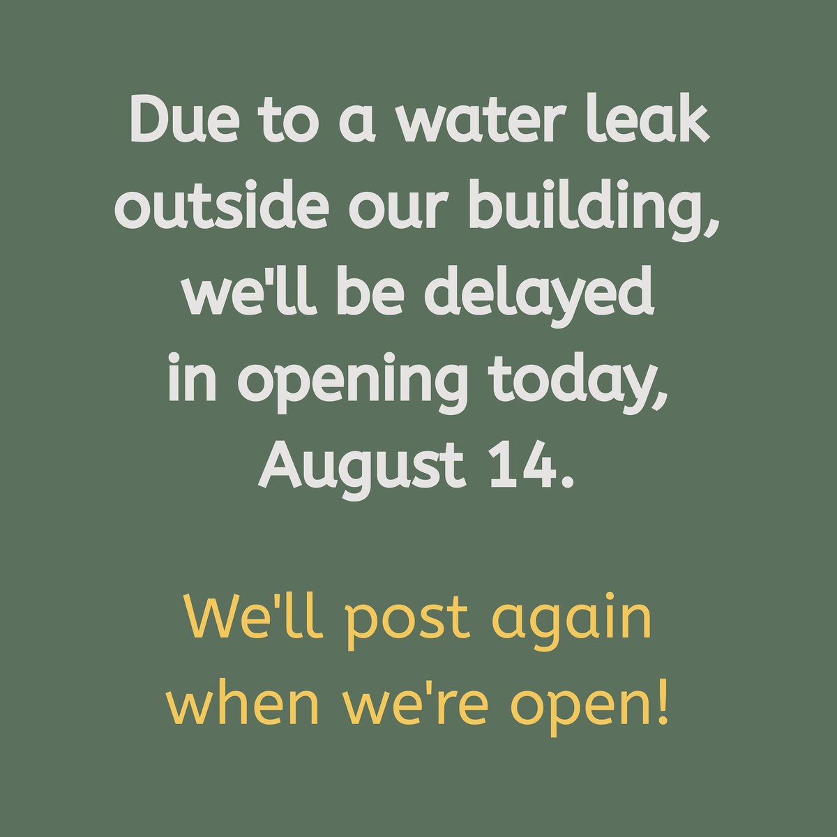 UrbanAlchemyBar's tweet photo. Please note, and thanks for your patience! https://t.co/3C93QILuB0