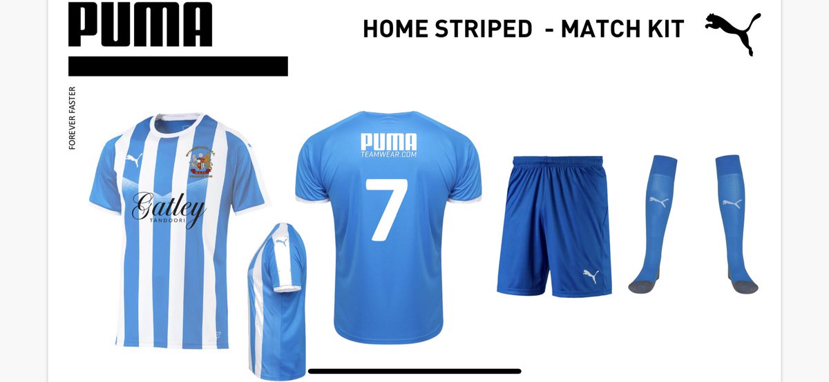 WythenshaweFC's tweet photo. We are delighted to unveil the new Ammies Puma 2020/21 First Team home kit!

Featuring @GatleyTandoori as our front of shirt sponsor

@PUMATeamwear as our back of shirt sponsor!

The shirt will be on sale soon!

#AmmiesFamily https://t.co/GwRPCBdYoG