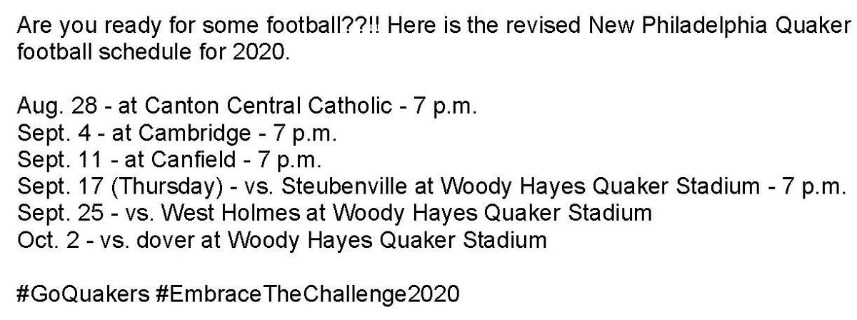 PhilaFootball's tweet image. Here is the revised @PhilaFootball schedule for 2020. #GoQuakers #EmbraceTheChallenge2020