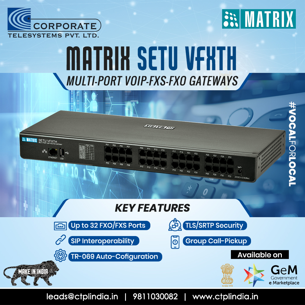 CTPLIndia's tweet photo. SETU VFX series is a range of multi-channel...

Read more at https://t.co/kxm2LqTLZg

Or call us at 011-47282828 | 9811030082

#CTPL #CTPLIndia #Matrix #SETUVFX #VOIPFXO #FXS #Gateways #TDM #Telephony #Infrastructure #IPNetwork #Organization #IP #POTS https://t.co/yjY4k4TBin