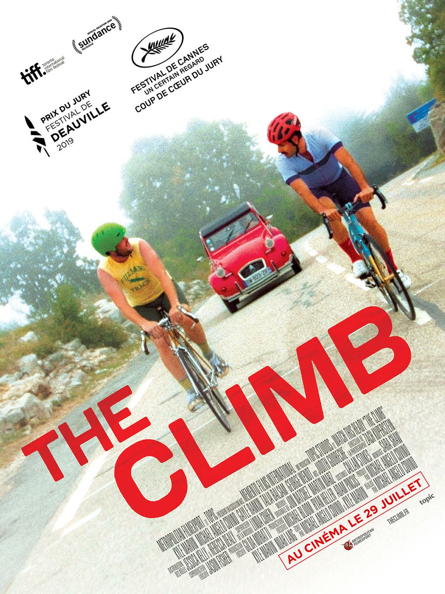  #TheClimb Un film à l'humour décalé, un scénario qui à l'air de partir en couille total, et une pointe de vélo.Il m'en a pas fallu moins pour que je fonce au cinéma mater ça.1/3