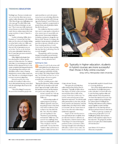 Online learning, the new college normal? Honored to represent Saint Mary's University of Minnesota in the August/September edition of Twin Cities Business. Read the full article lnkd.in/dTDvYDv (p. 64).
#womenineducation #onlinelearning #covid19leadership #highereducation