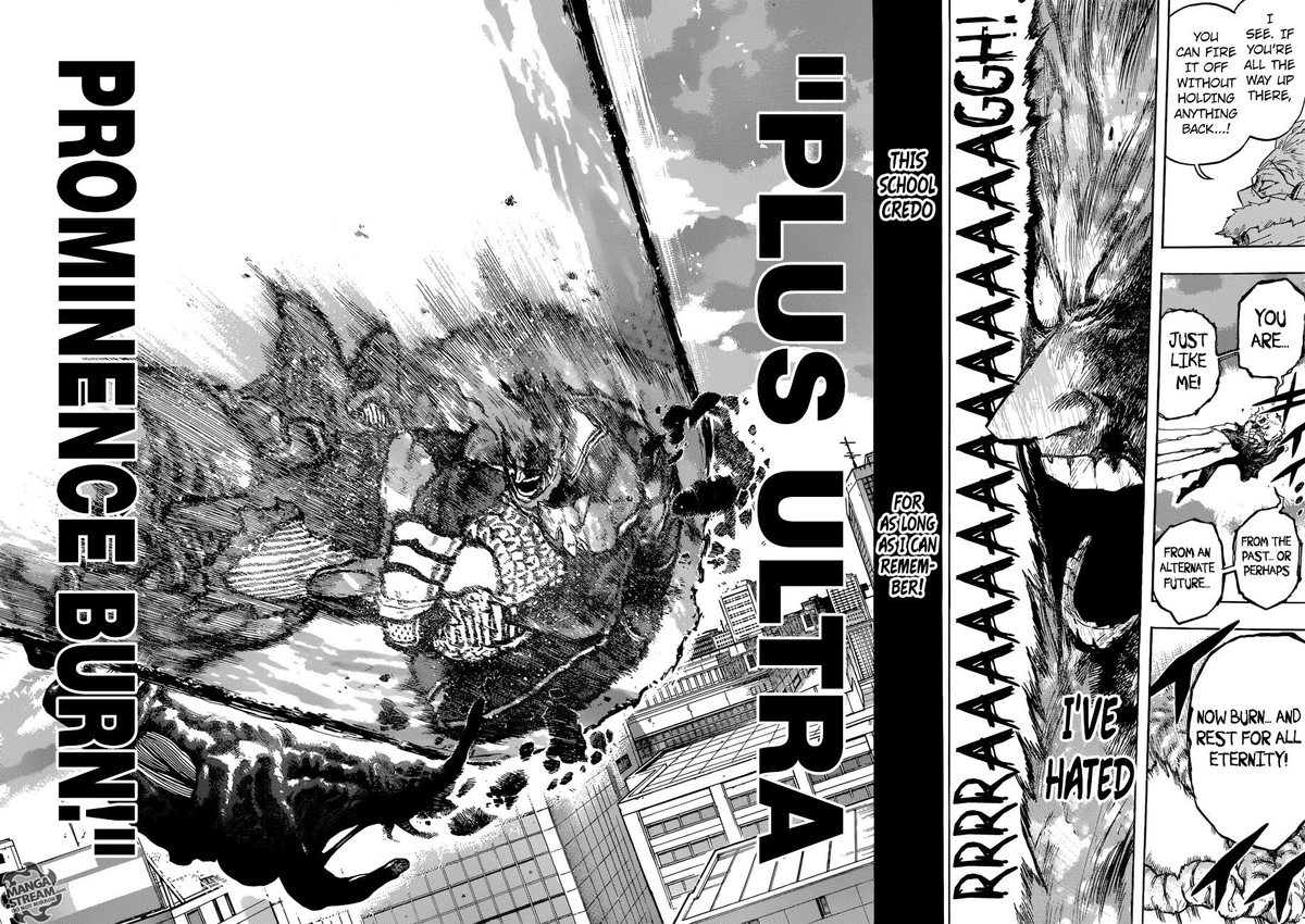 Endeavor serves a specific idea, that of a hero who is also an abuser and needs to change. Let's compare All Might Vs AfO and Endeavor Vs High End. Both fights parallel each other. However, AM Vs AfO is way more important to the plot that to AM, and Endeavor Vs Highend is more -