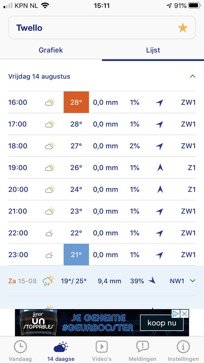 jensen75's tweet photo. Kan iemand mij uitleggen hoe buienradar werkt. De eerste foto voorspelt dramatische dagen, op de tweede foto blijkt het slechts om 1 moment op de dag te gaan dat het los kan gaan. Zo ziet de hele week eruit. Graag uitleg! #buienradar #knmi #weeronline @BuienRadarNL @wolvenne https://t.co/5BxT6jk4XU