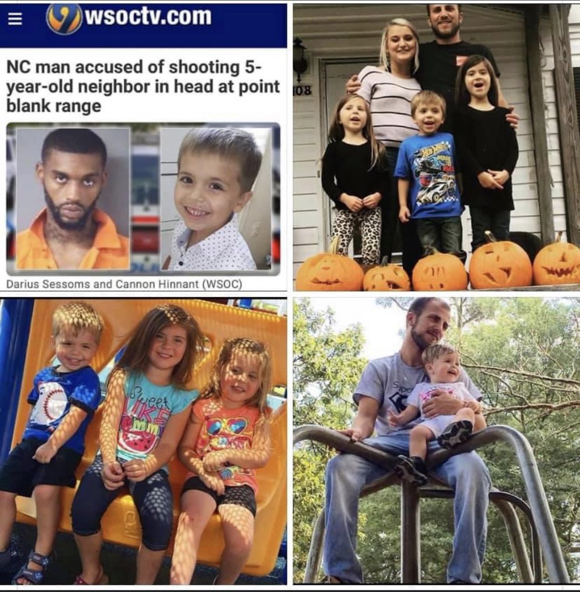 CarolynnK123's tweet photo. 5 year old Cannon Hinnant was executes at point blank range in front of his 7 and 8 year old sisters while they were riding bikes in front of their own house by their neighbor 25 year old Darius Sessoms LAST WEEK!  News is just now reporting? 🤯#SayHisName , #CannonHinnat https://t.co/qnQQPB5DqA