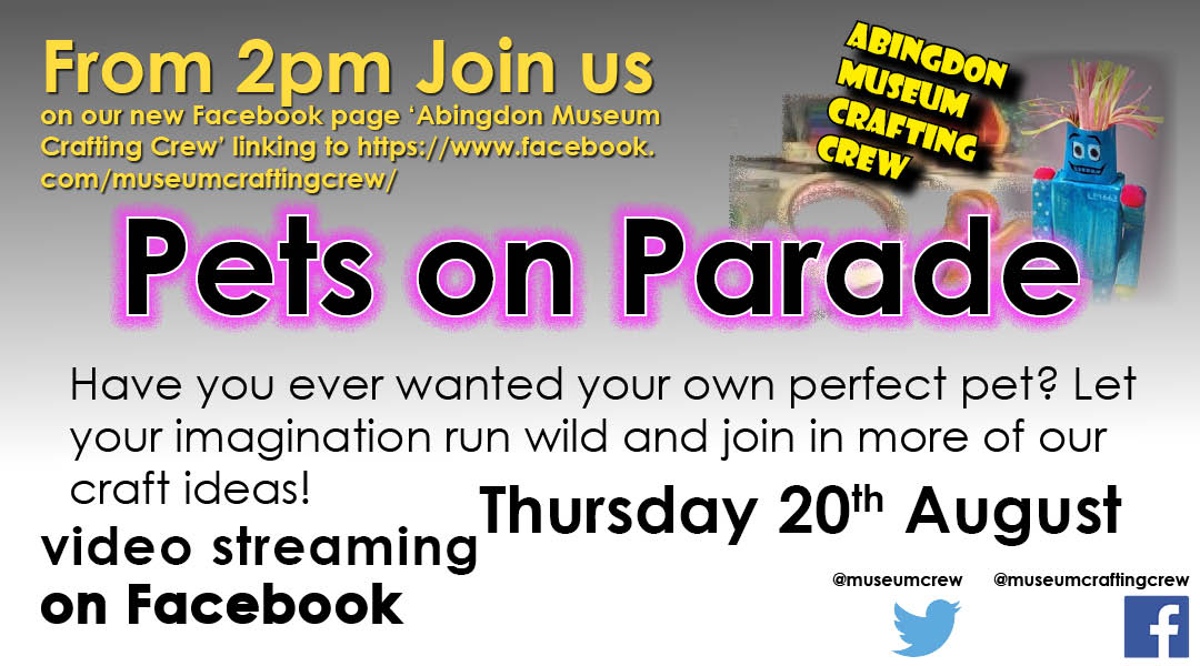 Have you ever wanted your own perfect #pet? Next week let your imagination run wild and join in more of our #craftideas! #abingdon #museumcraft #familyfuntime #getcrafty