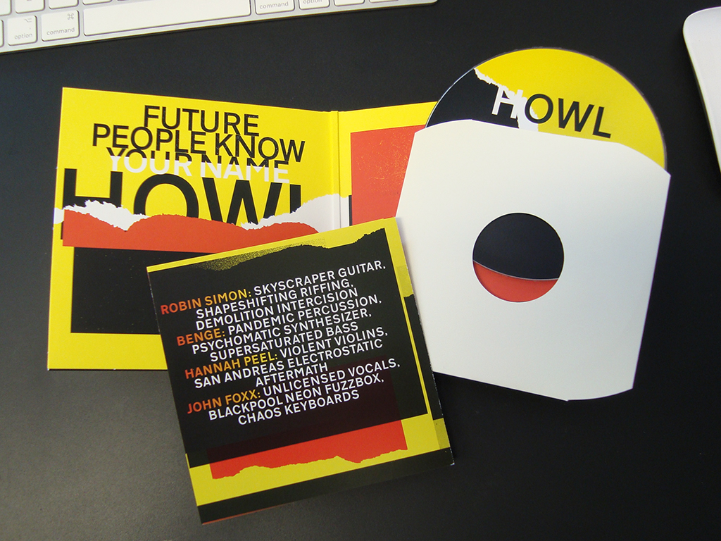 YellowdotKev's tweet image. Brutalist packaging design for John Foxx and The Maths' latest album 'Howl' @foxxmetamedia is uncompromising as the music - Not often I'm impressed with graphic design but this really hit me on opening! Too may details to mention just simply great work @barnbrook #graphicdesign