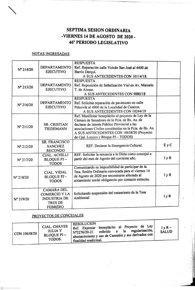 HCD3F's tweet image. Orden del día para la 7° Sesión Ordinaria del 2020.
@HCD3F

@sergioiacovino

Se tomarán las medidas de protección y distanciamiento necesarias para cuidarnos entre todos.
Lo podes seguir en vivo por Facebook fb.me/HCD3F