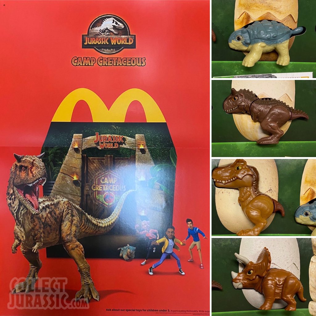 Collect Jurassic On Twitter Mcdonald S Happy Meal Toys From Jurassic World Camp Cretaceous Are Inbound Adorable Renditions Of Toro The Carnotaurus Bumpy The Ankylosaurus And Even Rexy Will Be Hitting Us Mcdonald S