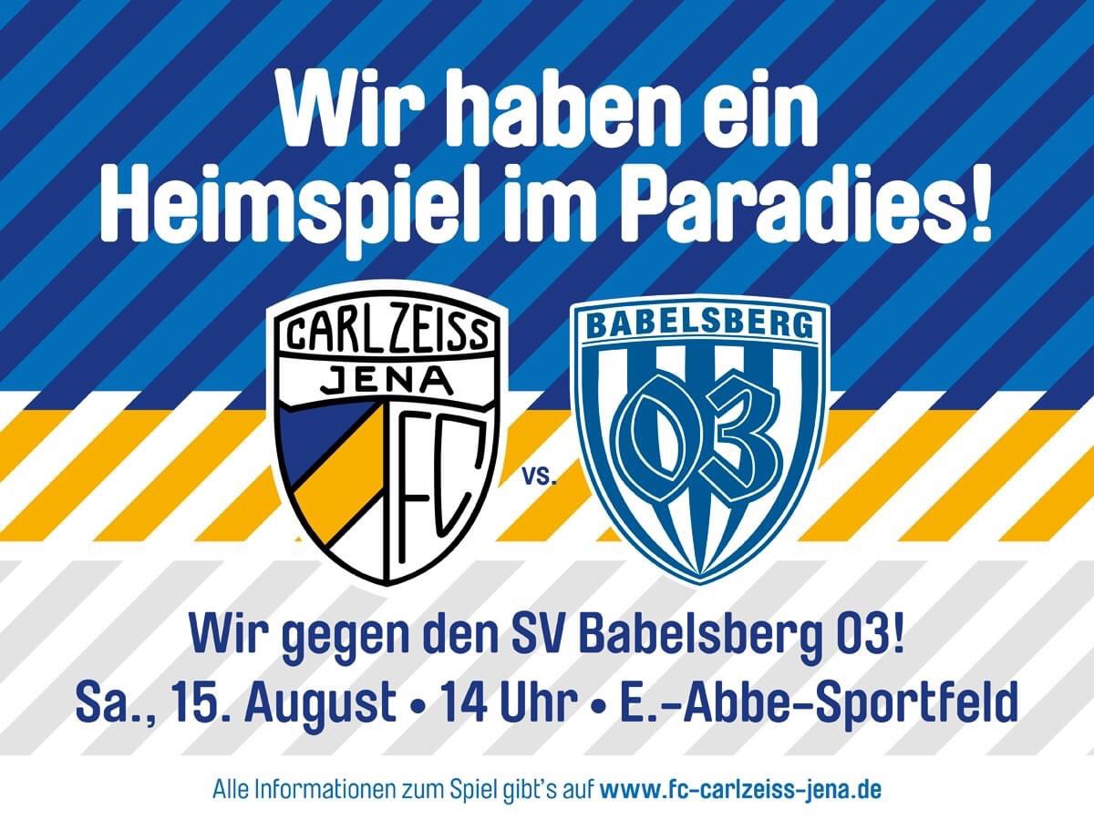fccarlzeissjena's tweet photo. ❗️ONLINE-Tickets

hier 👉 https://t.co/SZZfGIYhAL  

noch ca. 200 Tickets für das Spiel am Samstag gegen den SV Babelsberg 03 erhältlich.

#FCCSVB #FCCB03 #FCC #MehrAlsFussball https://t.co/0nddL1chBL