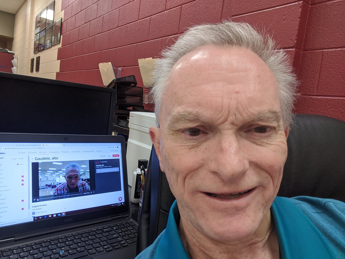 Our very own Dr Gary Wilson getting the THS Singers and AP Theory online with <a href="/CollabraMusic/">Collabra</a> Thanks for making things work for your students! <a href="/TCSPublic/">TullahomaCitySchools</a> <a href="/DrCatStephens/">Dr. Catherine Stephens</a> <a href="/TullahomaHS/">Tullahoma HS</a>