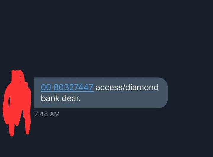 Please send her some money via this account details0080327447, Access (diamond) Bank