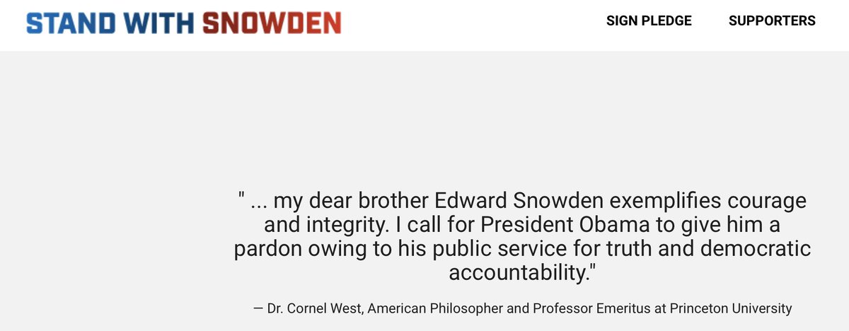 Praise for Snowden’s heoric whistleblowing has also come from  @BernieSanders,  @CornelWest, Noam Chomsky and Washington Post media reporter  @Sulliview: