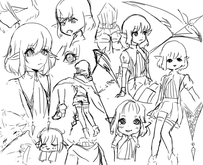 Sketches of reaper girl 