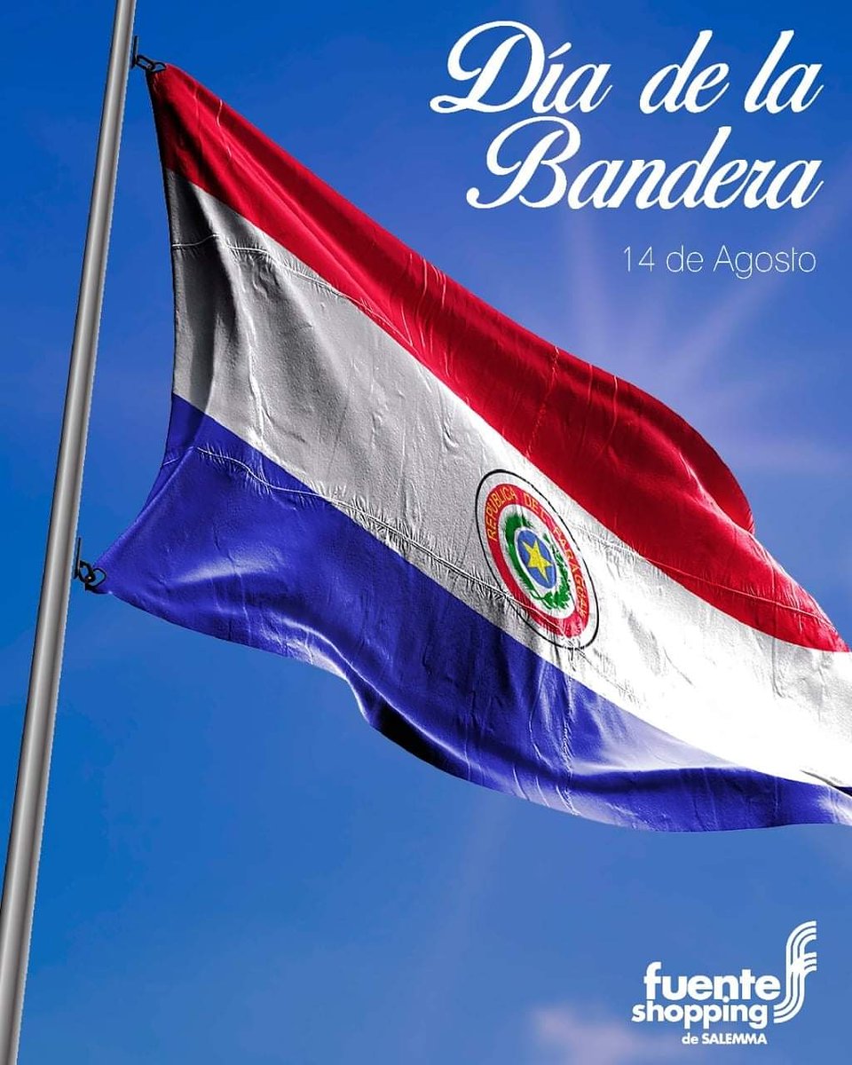 Hoy celebramos el Día de la Bandera Paraguaya, sus colores adoptados representan la justicia, la paz y la libertad!🇵🇾