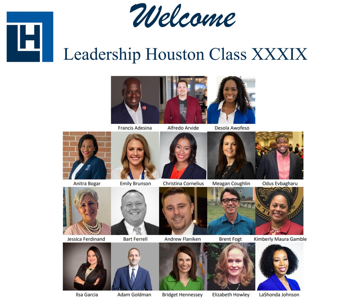 LeadershipHoust's tweet image. Welcome #LeadershipHouston Class XXXIX! What a great group of exceptional Houston leaders. #LH39