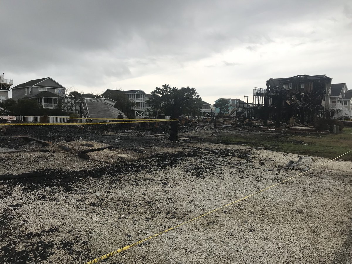 ddease21's tweet photo. I have truly enjoyed my walks this week, but here is a reminder of the hurricane damage on Ocean Isle Beach. This island will bounce back. #OIBstrong https://t.co/lrbm38zNI3
