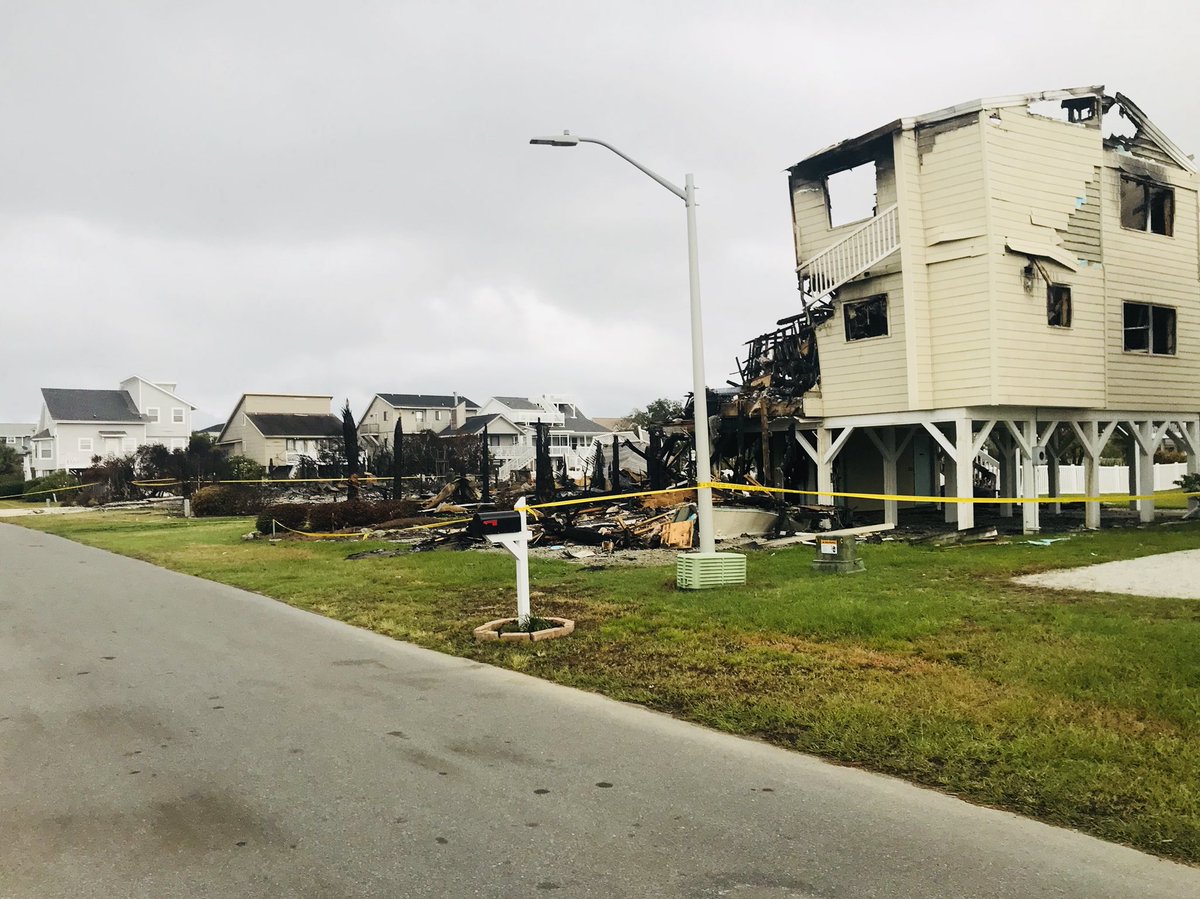 ddease21's tweet photo. I have truly enjoyed my walks this week, but here is a reminder of the hurricane damage on Ocean Isle Beach. This island will bounce back. #OIBstrong https://t.co/lrbm38zNI3
