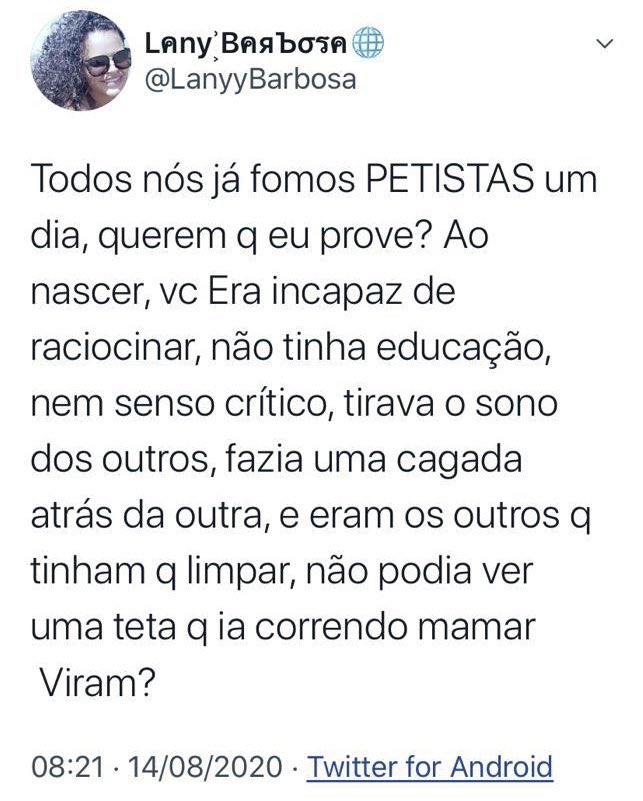 Rconstantino's tweet photo. Droga! O argumento é incontestável. Eu, que jurava nunca ter sido sequer de esquerda, preciso admitir: fui petista! Em minha defesa, jamais votei no PT... https://t.co/zicpdPTv5m