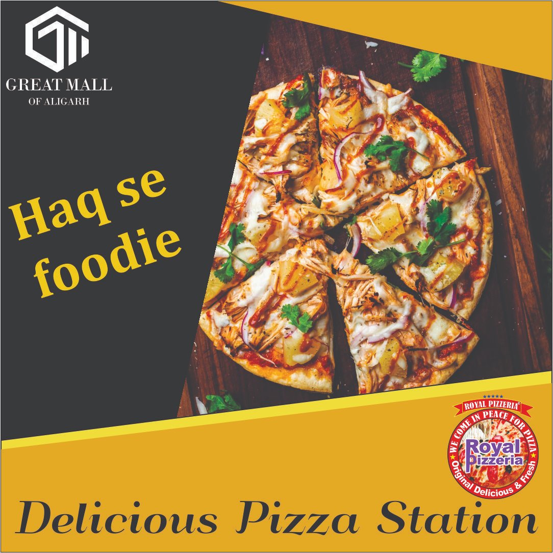 Royal 🍕 Pizzeria 🍕 4th Floor Great Mall of Aligarh.

#Royalpizzeria #pizza #greatmallofaligarh #4thfloor #deliciouspizzastation #delicious.