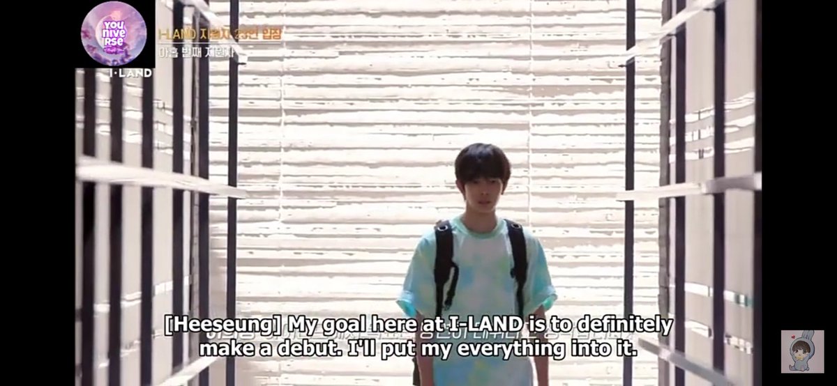 One of my first impressions of Heeseung was how he was full up to the brim with confidence , determination and good conscience . He had aspirations stretching much ahead in the future and wasn't ashamed of making it known.  #HEESEUNG_ILAND  @mnetiland