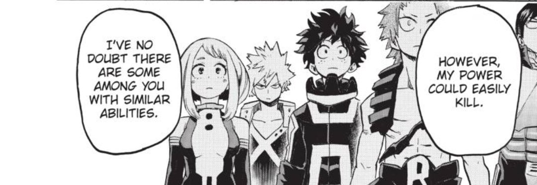 And then when Thirteen makes this point Ochako really sobers up. When people are good, the idea that their quirk could be dangerous can slip the mind, and it looks like something Ochako never thought of her Hero before.