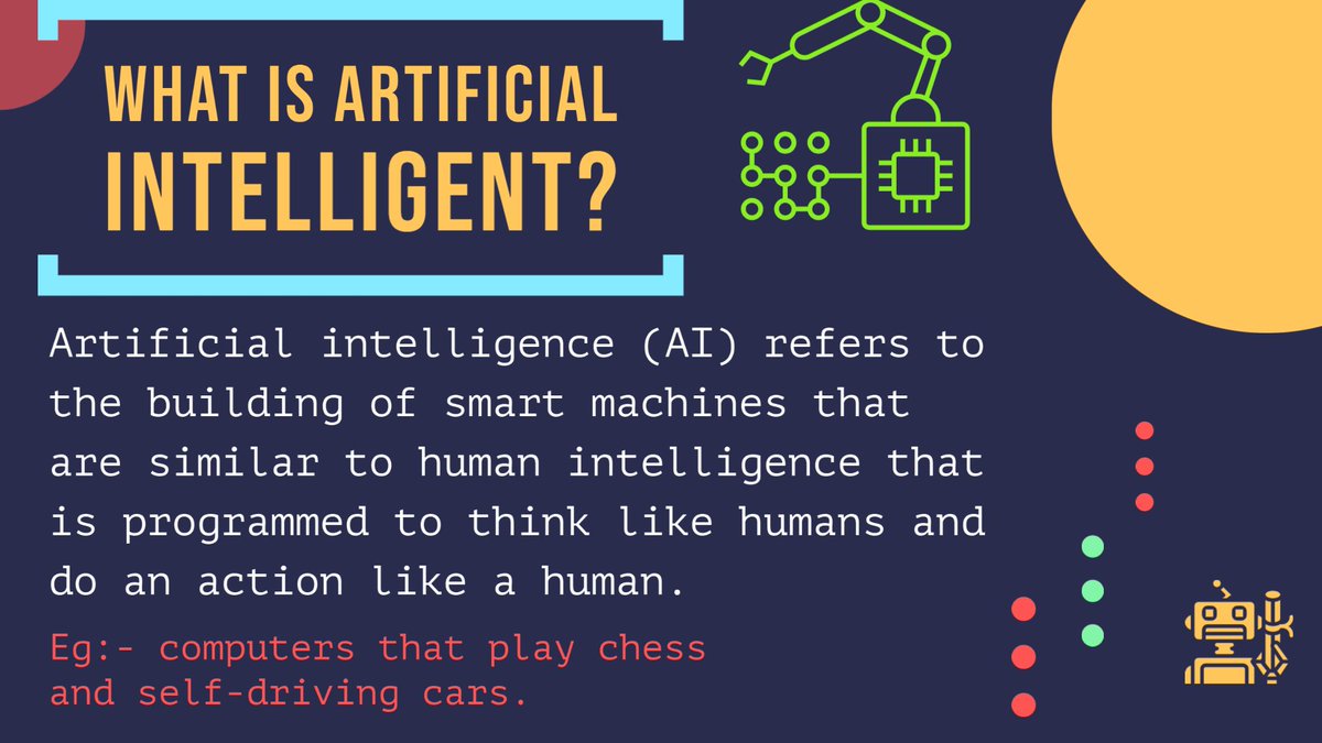 GenMachine's tweet image. What is artificial intelligent?
#MachineLearning #ArtificialIntelligence #DataScience