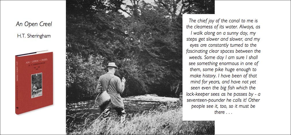 In 'An Open Creel', our #bookoftheweek, #Sheringham shares the most exciting half-hour of his #fishing life; on the #Kennet and Avon #canal with an unexpected #trout.

Read here: medlarpress.com/page-4/bookoft…

#flyfishing #classicangling #anglingbook
