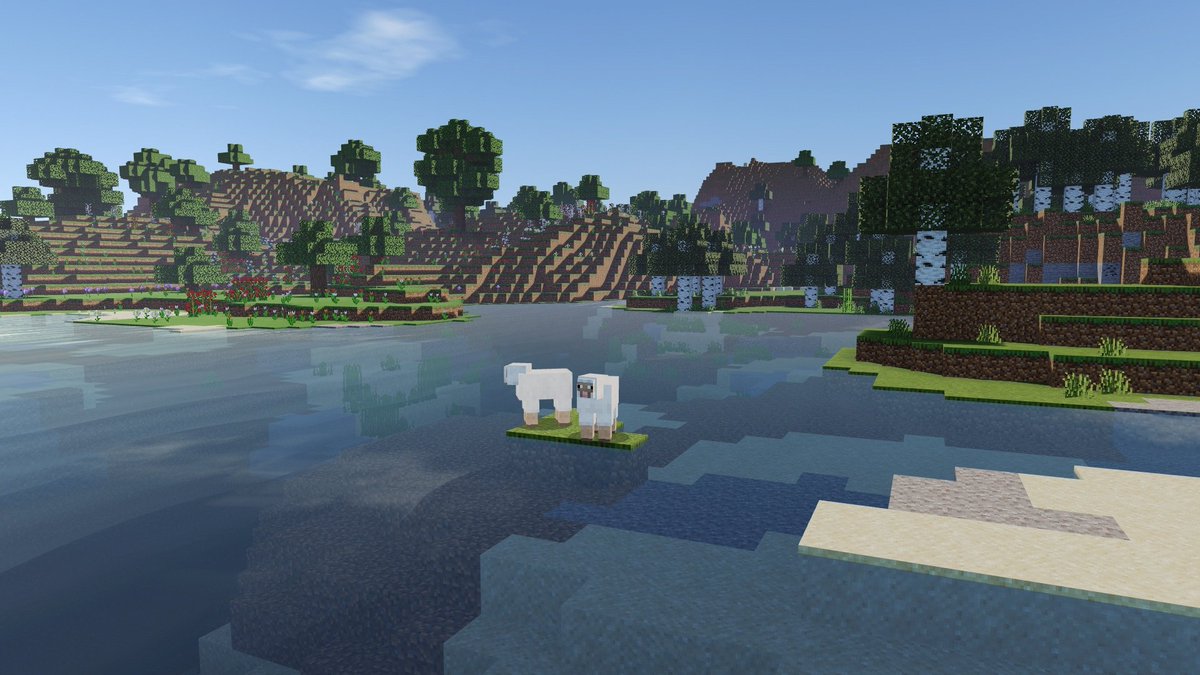 MaxJiJava's tweet image. Water effect without gaps.🌅
What a poor sheep (