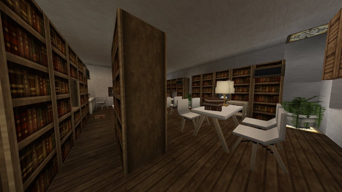 Vi Vian Minecraft Library Minecrfat Library Interior Design Tutorial Link T Co Hvqxvezykt T Co Fa1redlzao Minecraft Minecraftmemes Minecraft建築コミュ Minecraftbuilds Minecraftdesign Interiordesign Library