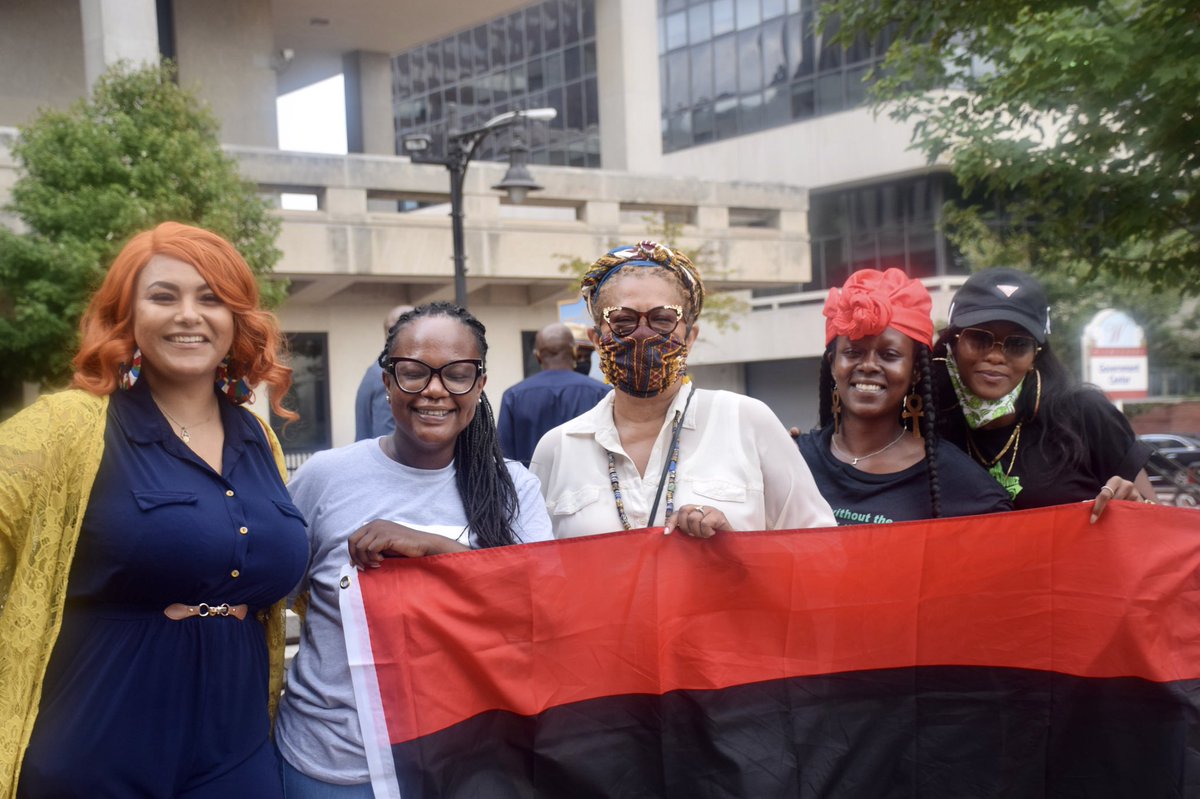 Yesterday, the Pan African RGB Flag was raised in its new permanent location in Spencer Plaza. History was made in Wilmington!
