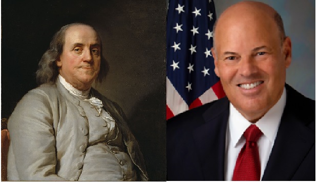 First postmaster general was Ben Franklin, shining contrast to current, Louis DeJoy, a businessman with vested interests in weakening the USPS and first in decades without any agency experience (postmaster generals typically rise through ranks, sometimes from letter carrier). 2/6