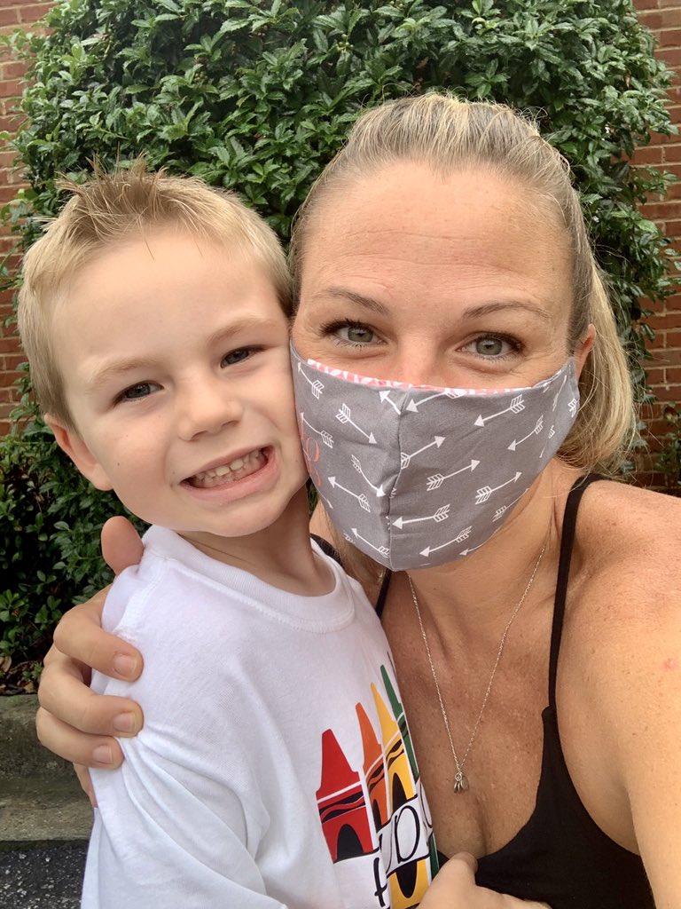 KristaLStewart's tweet photo. This is how #HGS felt about First Day of School pics this morning. ๐ After 155 days of family togetherness, ALL Stewarts are now back at school! ๐ #FREEEEDOMMM https://t.co/AhyAbCUMC3