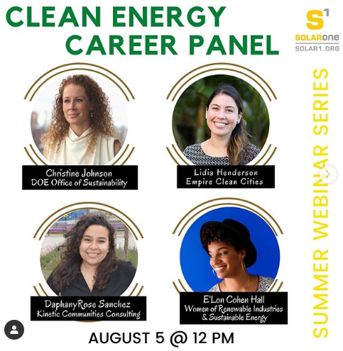 solaronenyc's tweet photo. In case you missed it: Women in Clean Energy - Career Panel hosted by Solar One. This Career Panel filmed on 8/5 featured a diverse selection of green energy professionals in New York City. Now available on You Tube.
#solarpower #solarnyc #solaronenyc
https://t.co/BQqL8l2Vnc https://t.co/ky5gwm78sC