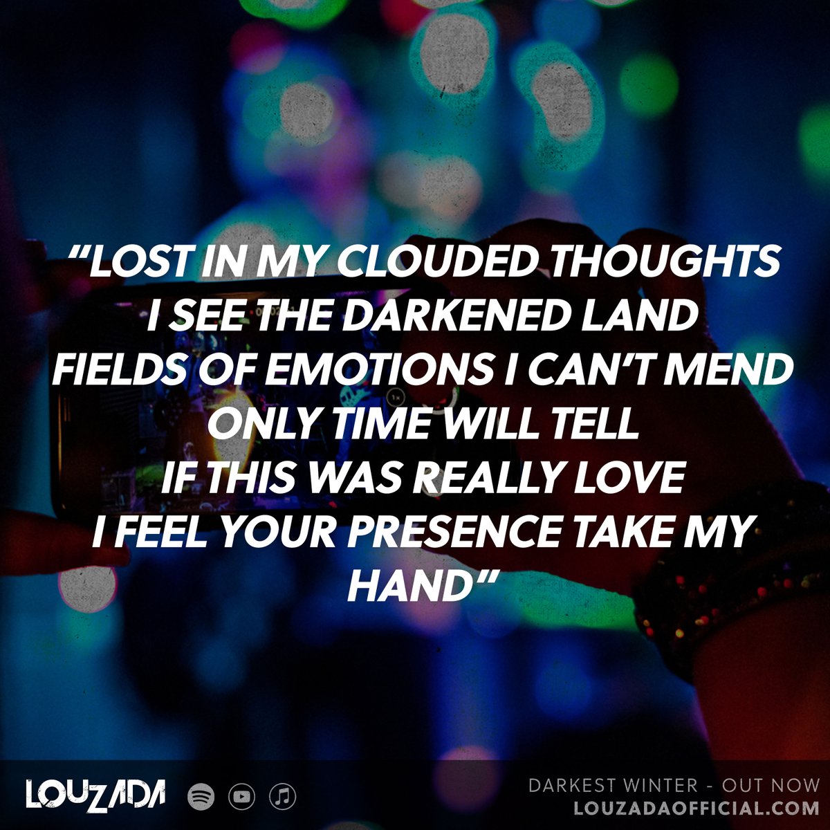 Can't wait to hit the road again and hear you singing along to our new track #DarkestWinter! 🤘

You can stream it now on Spotify. Stream and download 👉 bit.ly/LOUZADAsp