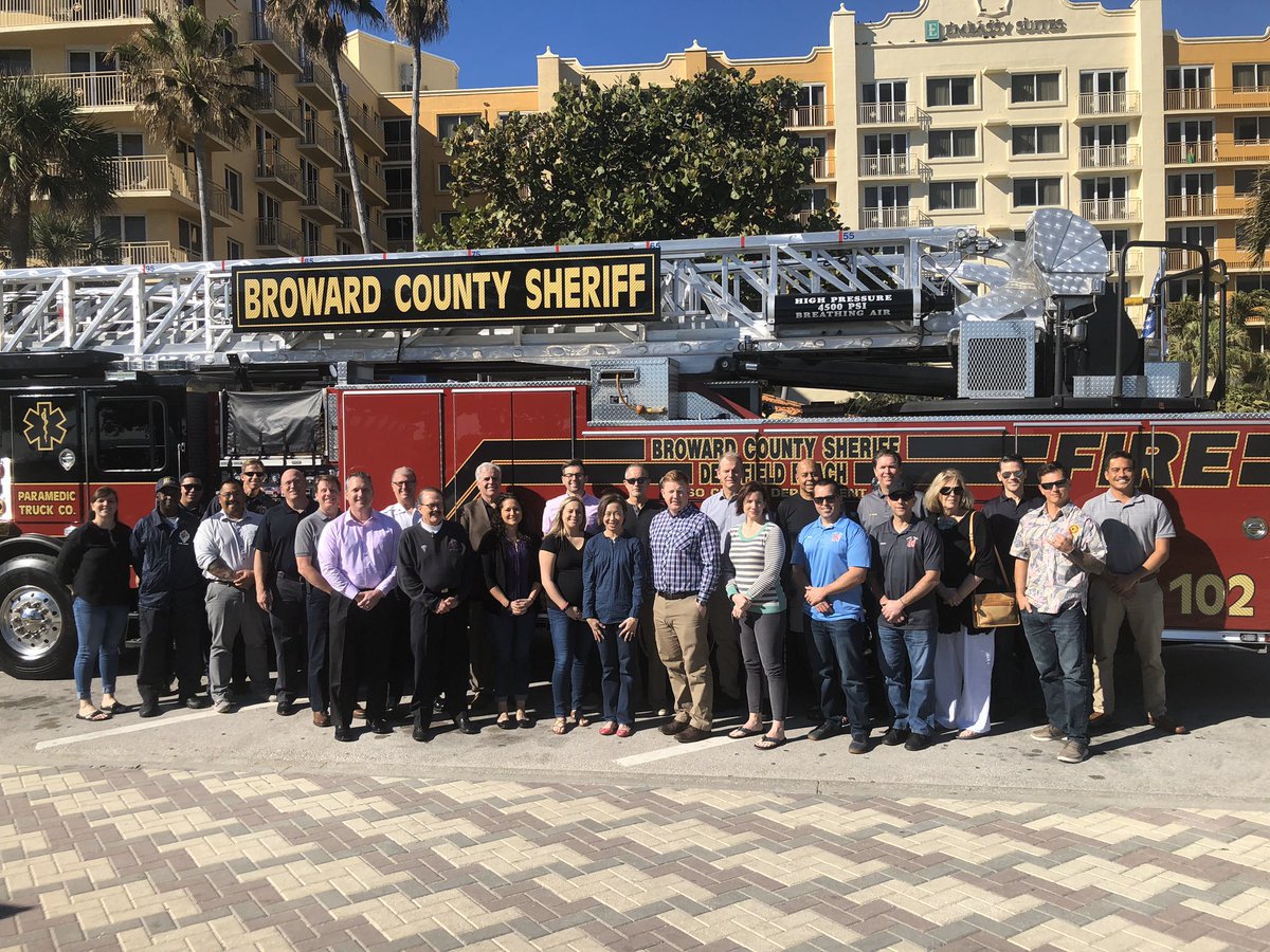 ToddJLeDuc's tweet photo. #FBF2019 @saraanne71 @CFFREHR gathering of fire service health researchers and fire leadership @browardsheriff working on enhancing understanding of health, wellness and safety of firefighters! @1stresponderctr @4321Local @IAFFNewsDesk @fireengineering @IAFC_SHS @BillyGoldfeder https://t.co/rZ2OeVqsyi