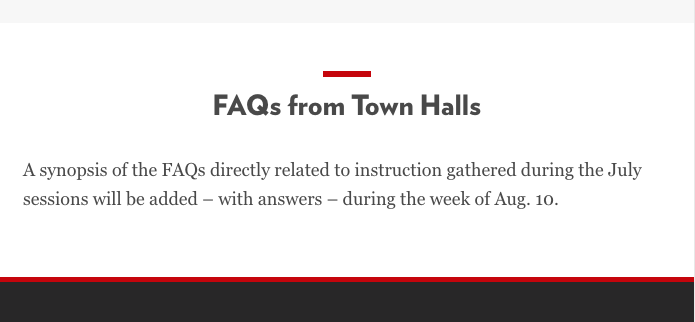 Looking forward to administrators sharing responses to FAQs later today: