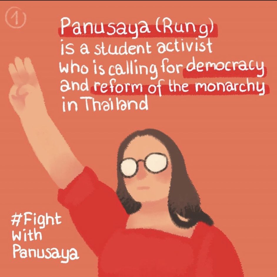 please read this don’t ignore the current situation in thailand. people are afraid to speak up because of what could happen to them. activists and protestors are being abducted so we need to spread the word as much as we can #FightwithPanusaya #Freedomforthai  #SaveParit