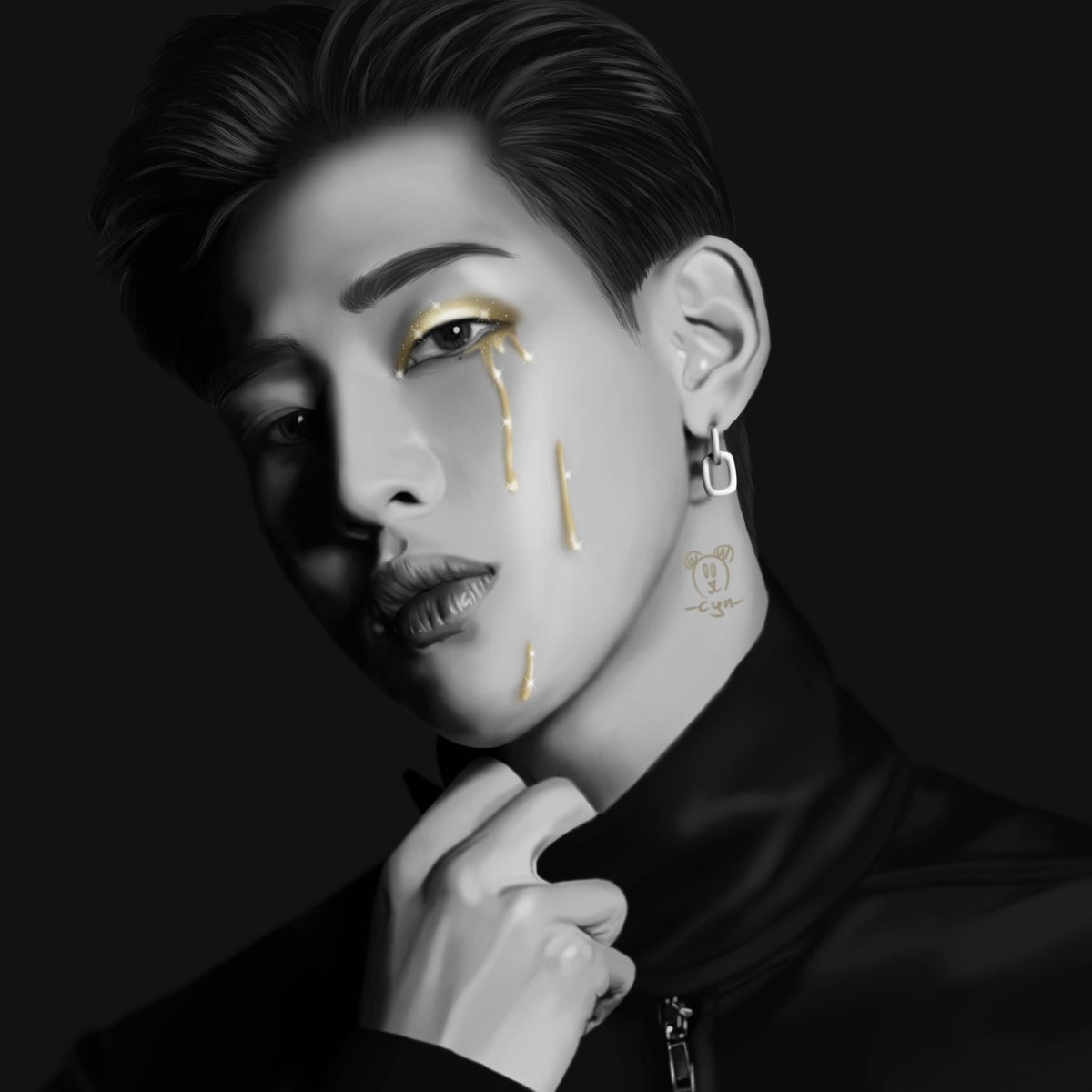Panda_Cyn's tweet photo. [FanArt] Drawing black and white was def a challange.
But also so much fun! ^^

@BamBam1A @GOT7Official @jypnation 

#Got7 #Got7FanArt #갓세븐 #JYPE #Bambam #뱀뱀 #BamBam1a #Igot7 #Ahgase #ahgasegot7 #Art  #portrait #realistic #kpop #FanArt
#DYE #NotByTheMoon #YouCallingMyName https://t.co/9NBae0egwt