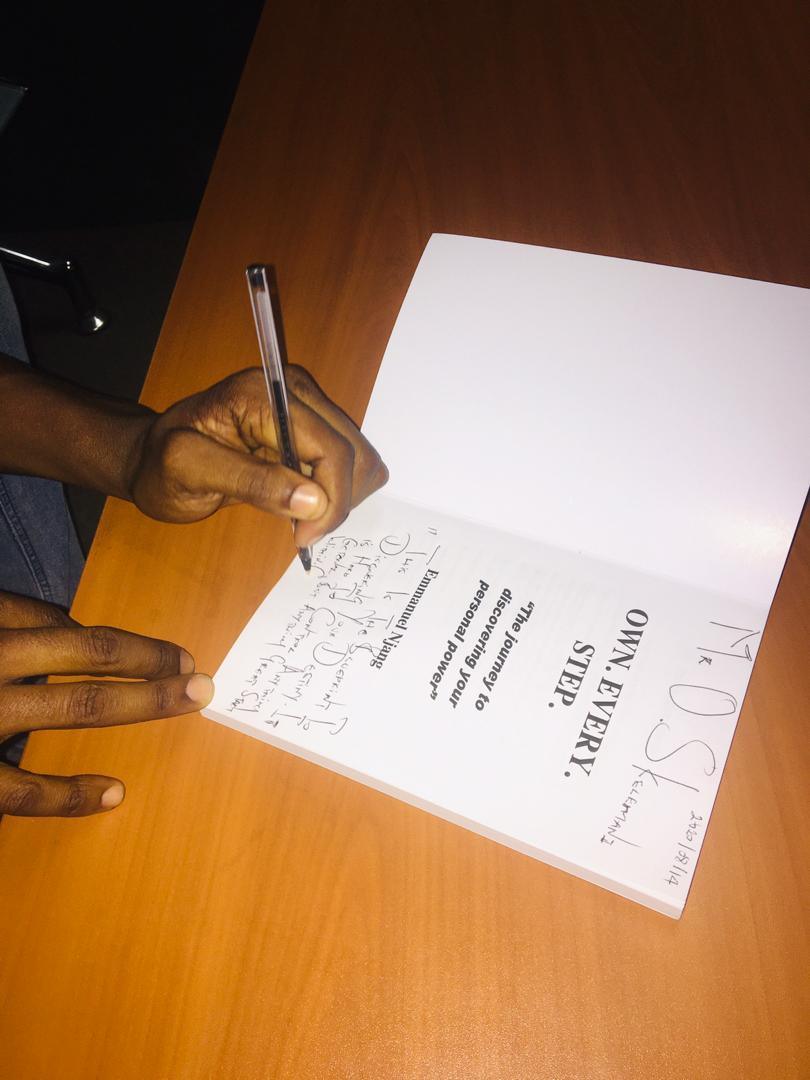 EmmanuelNjang's tweet photo. The goal is to turn winning into a culture. Thanks to everyone who purchased a copy of my book," OWN. EVERY. STEP."  Your support is highly appreciated . Copies are still available,get yours today.
#OwnEveryStep 
#ntshalamoragobw 
#KeaDrive 
#FridayMotivation @OtukileSkeleman https://t.co/nPlRbx90xh