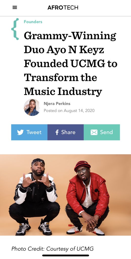TheUCMG's tweet photo. New article with @AfroTech @IAMNJERA • 

Check out the link in our bio to read more about @theucmg, our team, and what we hope to accomplish! 💡⚡️ https://t.co/S7B1Cw9huL