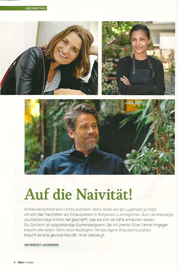 A new article on my journey from being a little Swiss girl with a big dream to becoming the actress in LA that I am today. Written by Benedikt Lachenmeier, published in the new #50Plus magazine by <a href="/kurtaeschbacher/">kurt aeschbacher</a>
 #swiss #article #actress