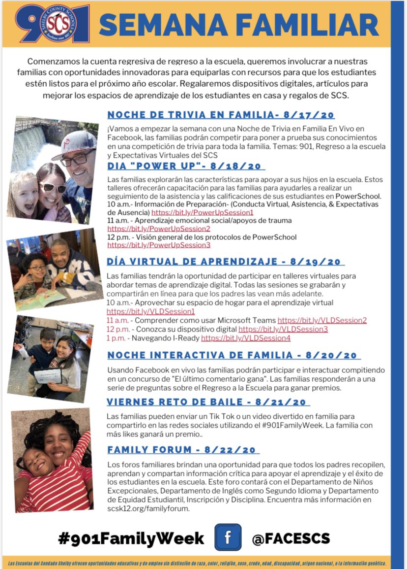 Hey Egypt Family! Please check out the flyers below for information about @SCSK12Unified Family Week from 8/17-8/22. There’s many great activities planned for next week!