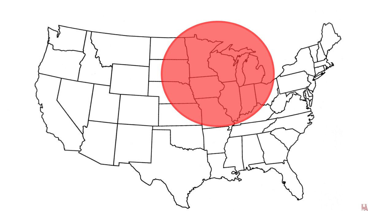 ThaMagicDragon's tweet photo. Wait so you're telling me the Midwest is 
This                                  and not this!?? https://t.co/QfC1fa1XiJ