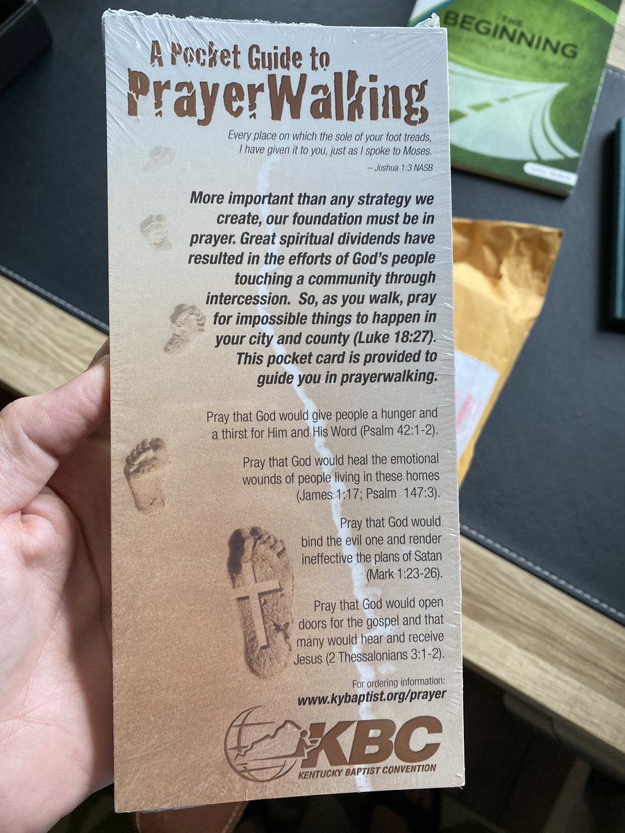 Hey church! Just got these in the mail. Prayer guides for you as you PrayerWALK/DRIVE. These will be great companions. They’ll be out at church this Sunday for you to pick up! IanC.