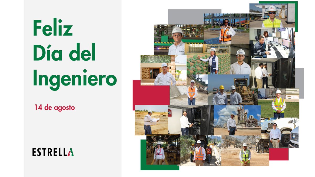 Hoy dedicamos el día a todos aquellos que potencian la ciencia y la colocan al servicio del desarrollo.
¡Feliz día Ingeniero!

#DiadelIngeniero #EngineersDay #Engineering #GrupoESTRELLA #AceroESTRELLA #IngenieriaESTRELLA #CementoPANAM #ConcretoPANAM #Panelkret #LaminadosESTRELLA