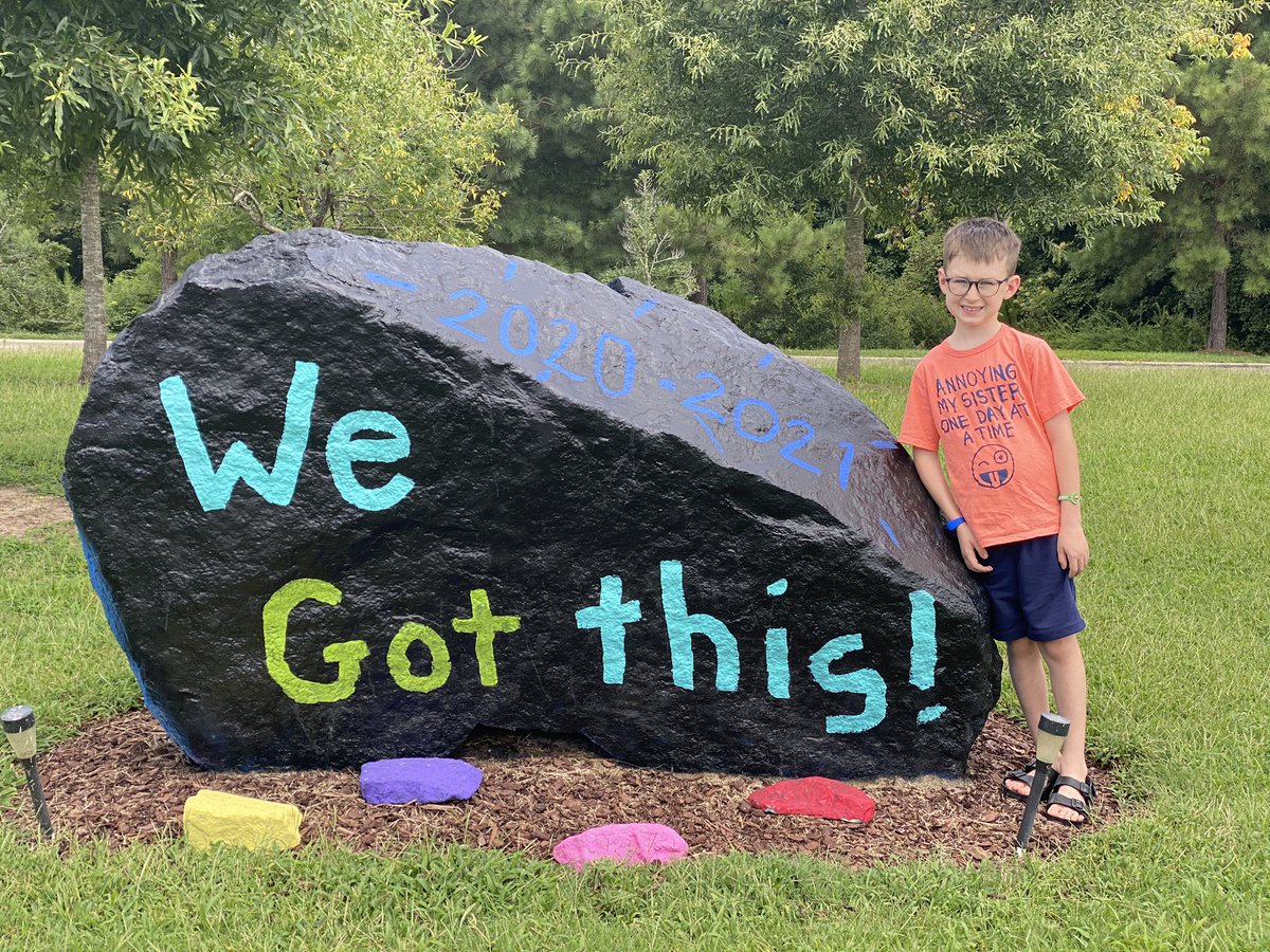 This school year will be different but  @lakemyra staff and families “We Got This!” 💚💙 #wegotthis #lakefamstrong #LMESRocks #championforchange