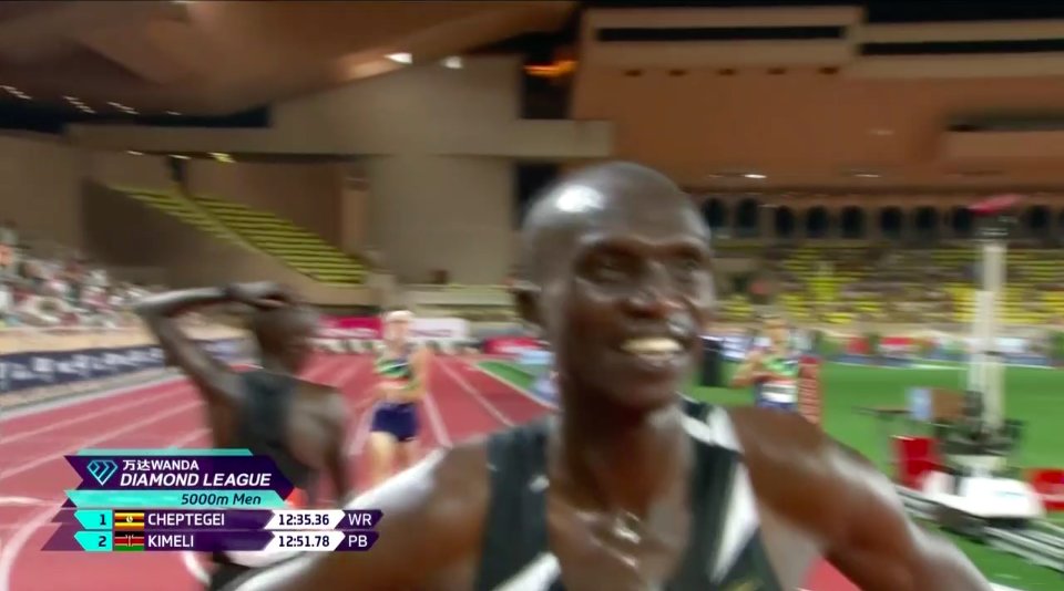 12:35.36!!!! WORLD RECORD FOR JOSHUA CHEPTEGI #MONACODL