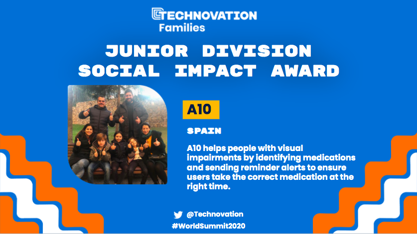Congratulations to the #WorldSummit2020 Social Impact Award winners, whose projects are recognized for their impact to communities.

Girls Senior Division: Mappid
Families Senior Division: Talk&amp;Trust
Girls Junior Division: The Corruption Disruptor
Families Junior Division: A10